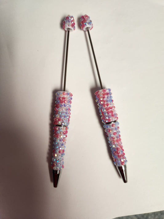Beadable Rhinestone Pen Blanks- Multi- Color