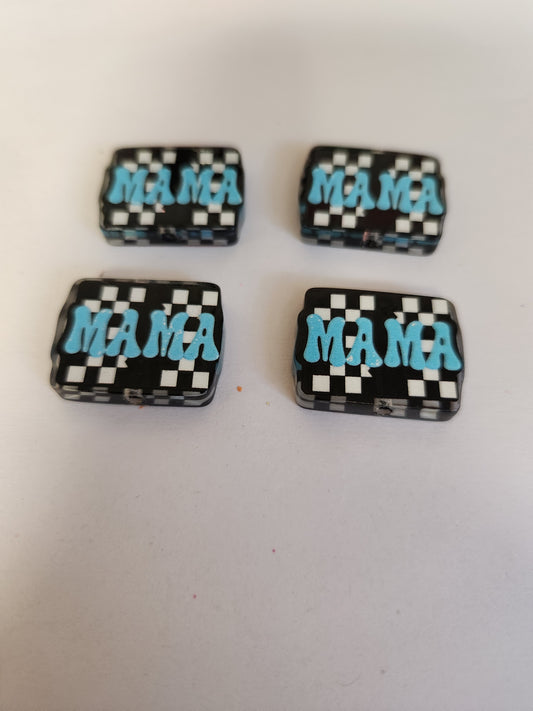 Flat Back Acrylic Mini- Checkered Mama