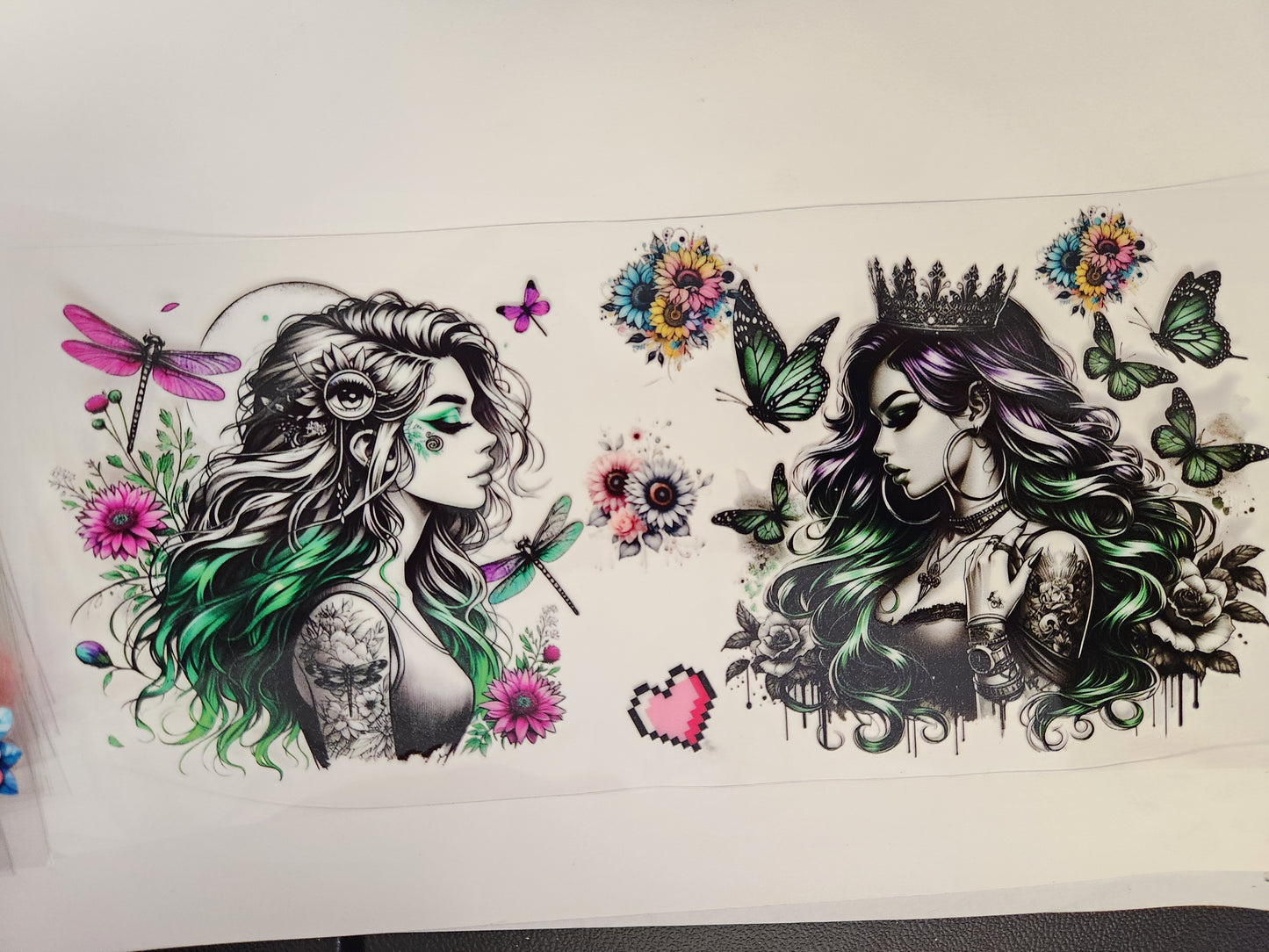 UVDTF 16oz Cup- Tatted Girl