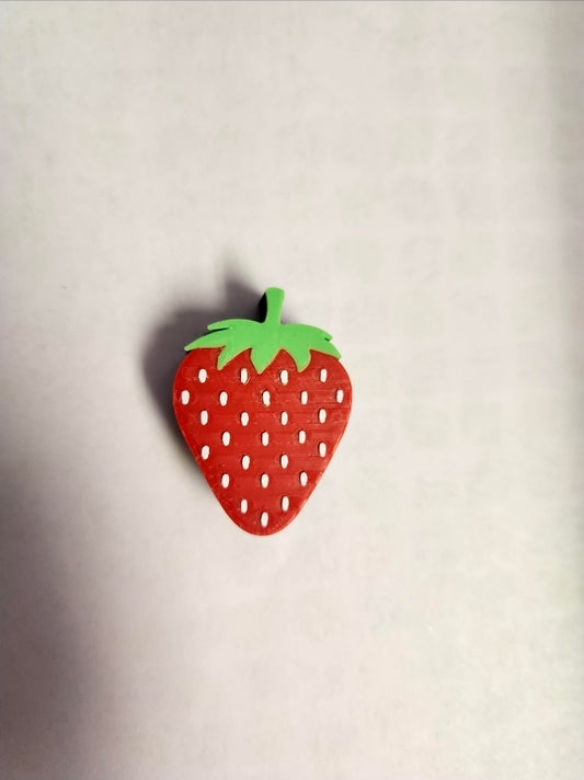 Straw Topper- 3D Printed Strawberry Straw Topper