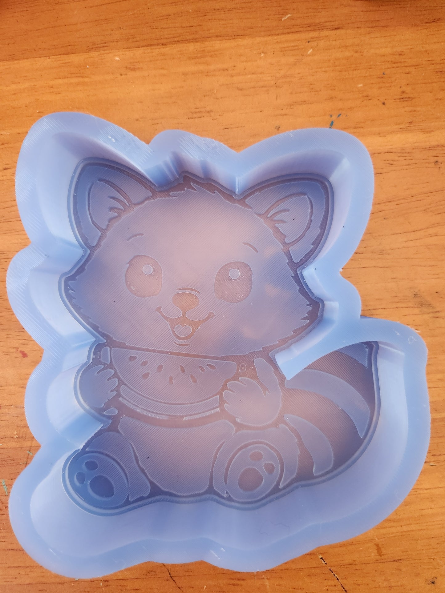 Custom Freshie- Raccoon Eating Watermelon