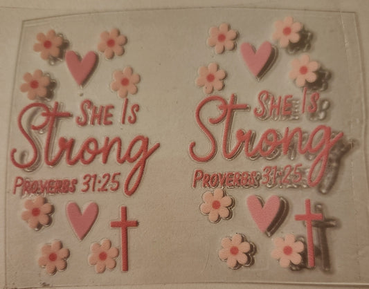 UVDTF Hotel Keychain (Single) - She Is Strong