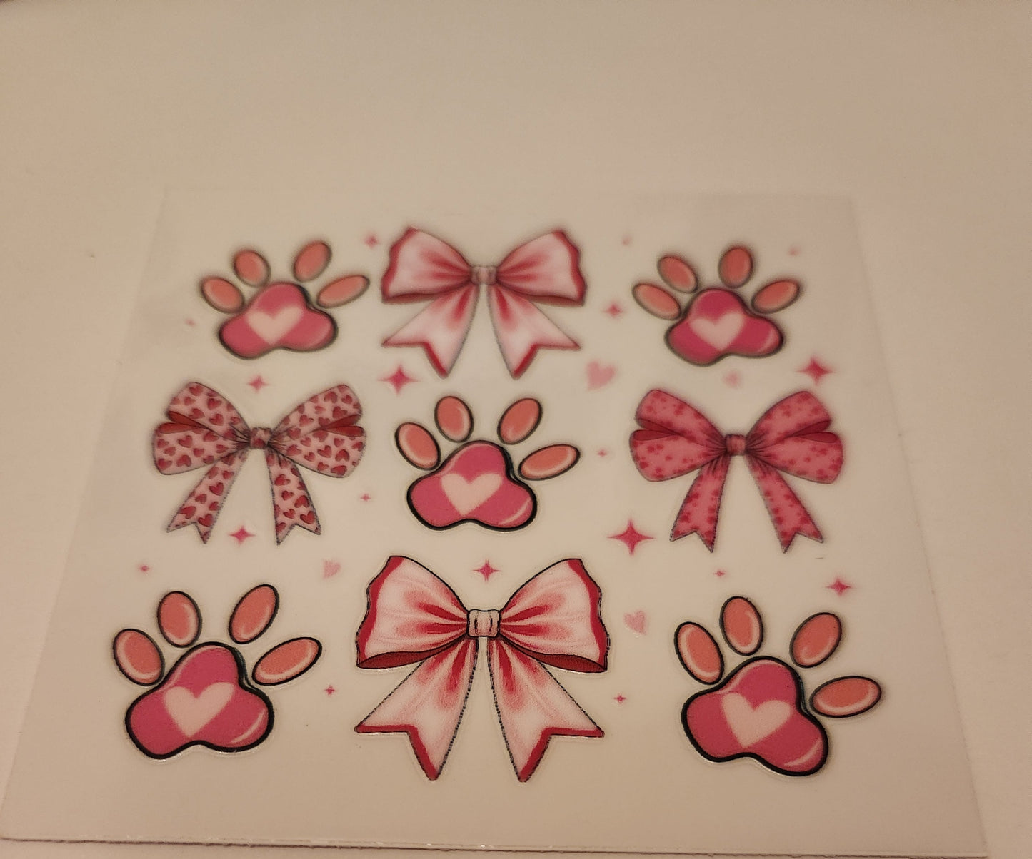 UVDTF Decal- Paws & Bows