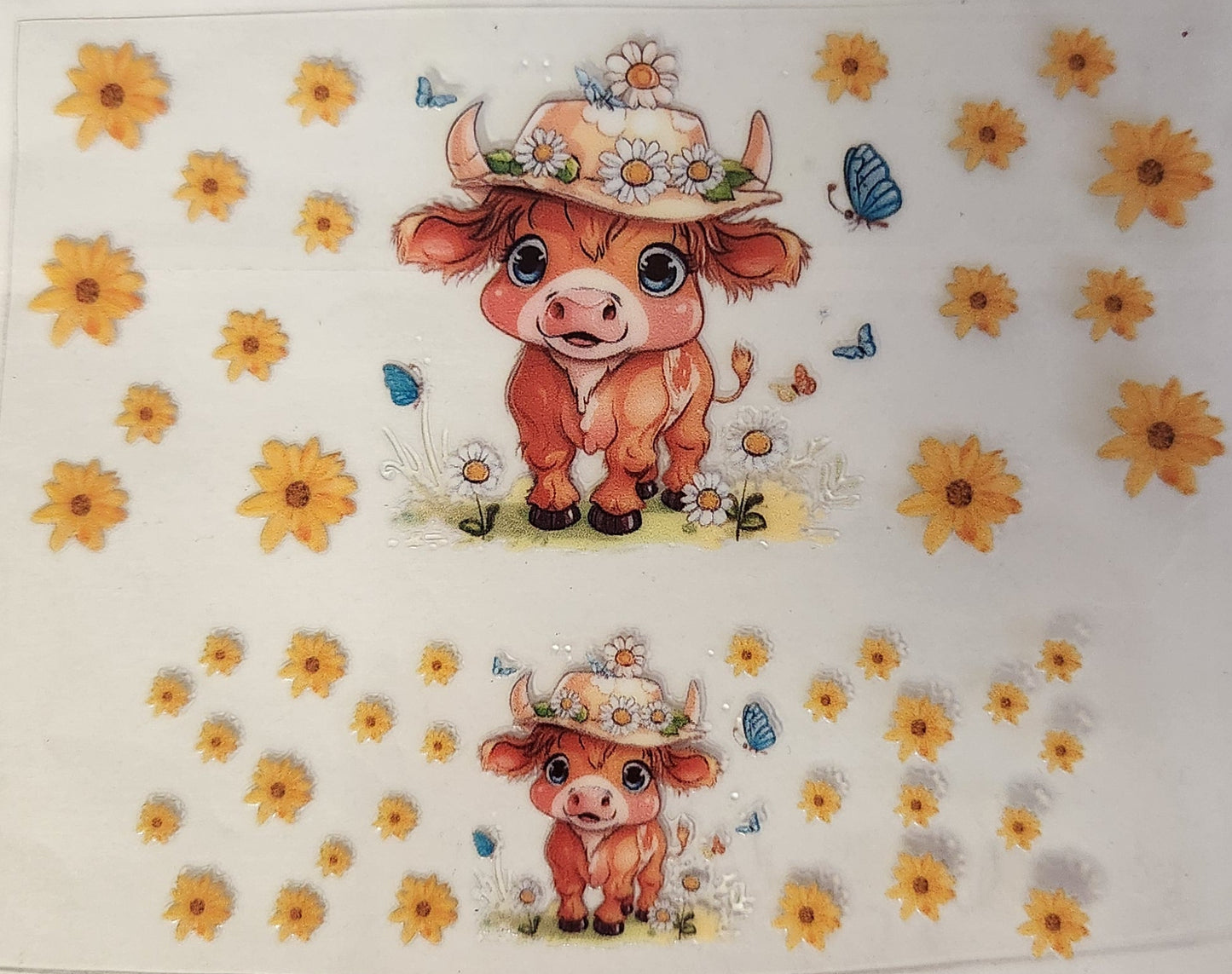 UVDTF Mini Tumbler Keychain Wrap (single) Cute Cow