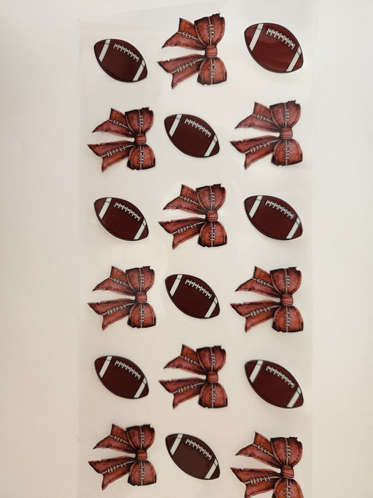Cup Wrap- Footballs & Bows