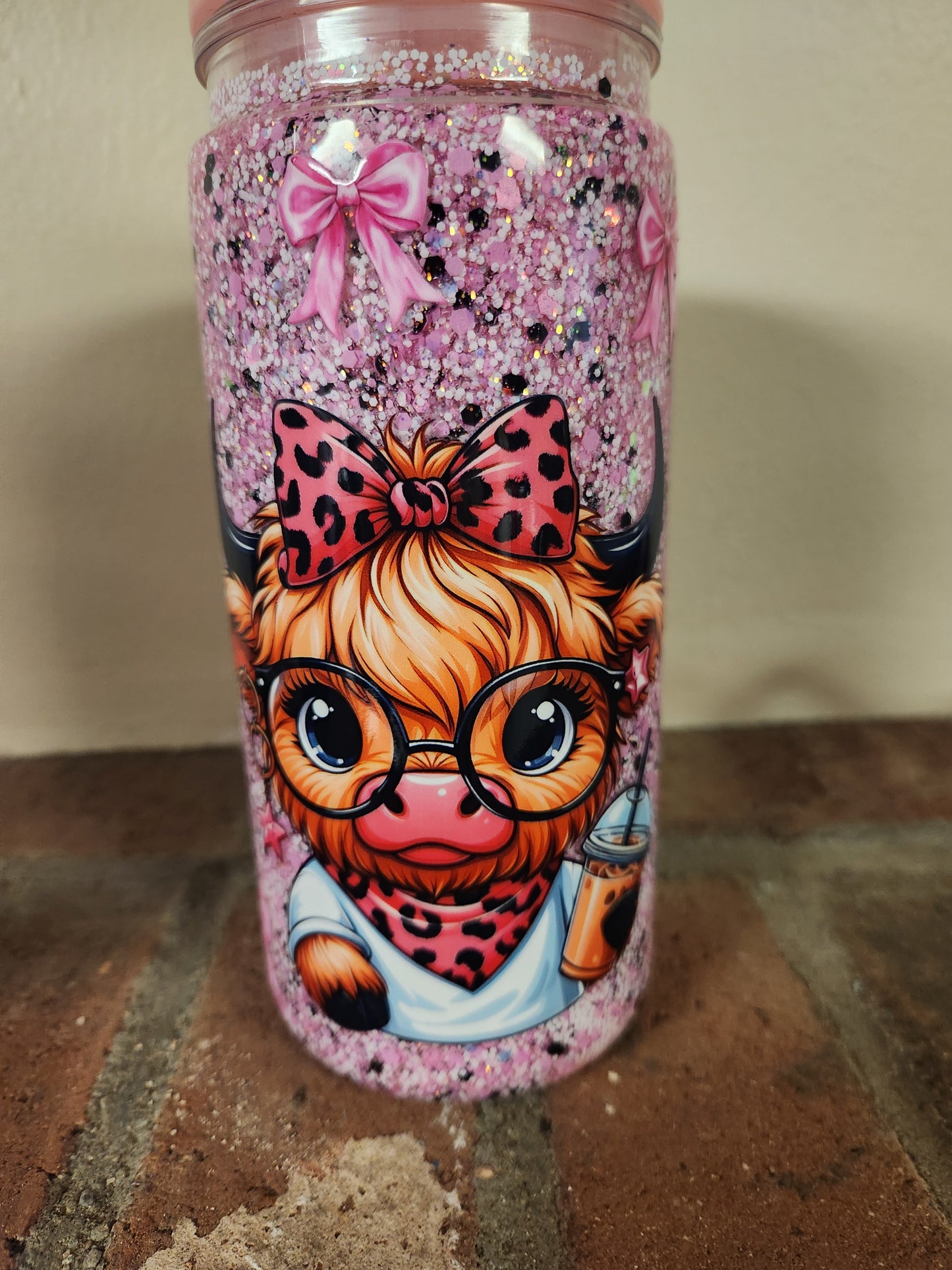 RTS 20oz Cute Cow Cup (Glow)