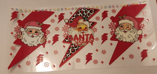 UVDTF 16oz Cup Wrap- Santa!