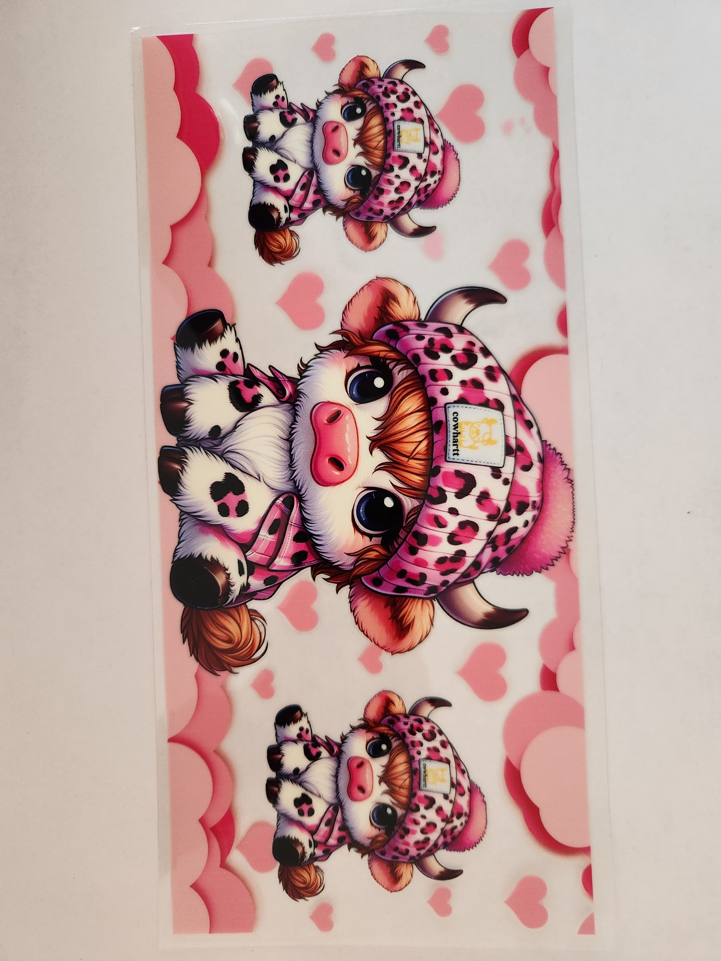 Cup Wrap- Cute Cow Pink Hat