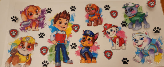 UVDTF Wrap- 16oz Paw Patrol Buddies