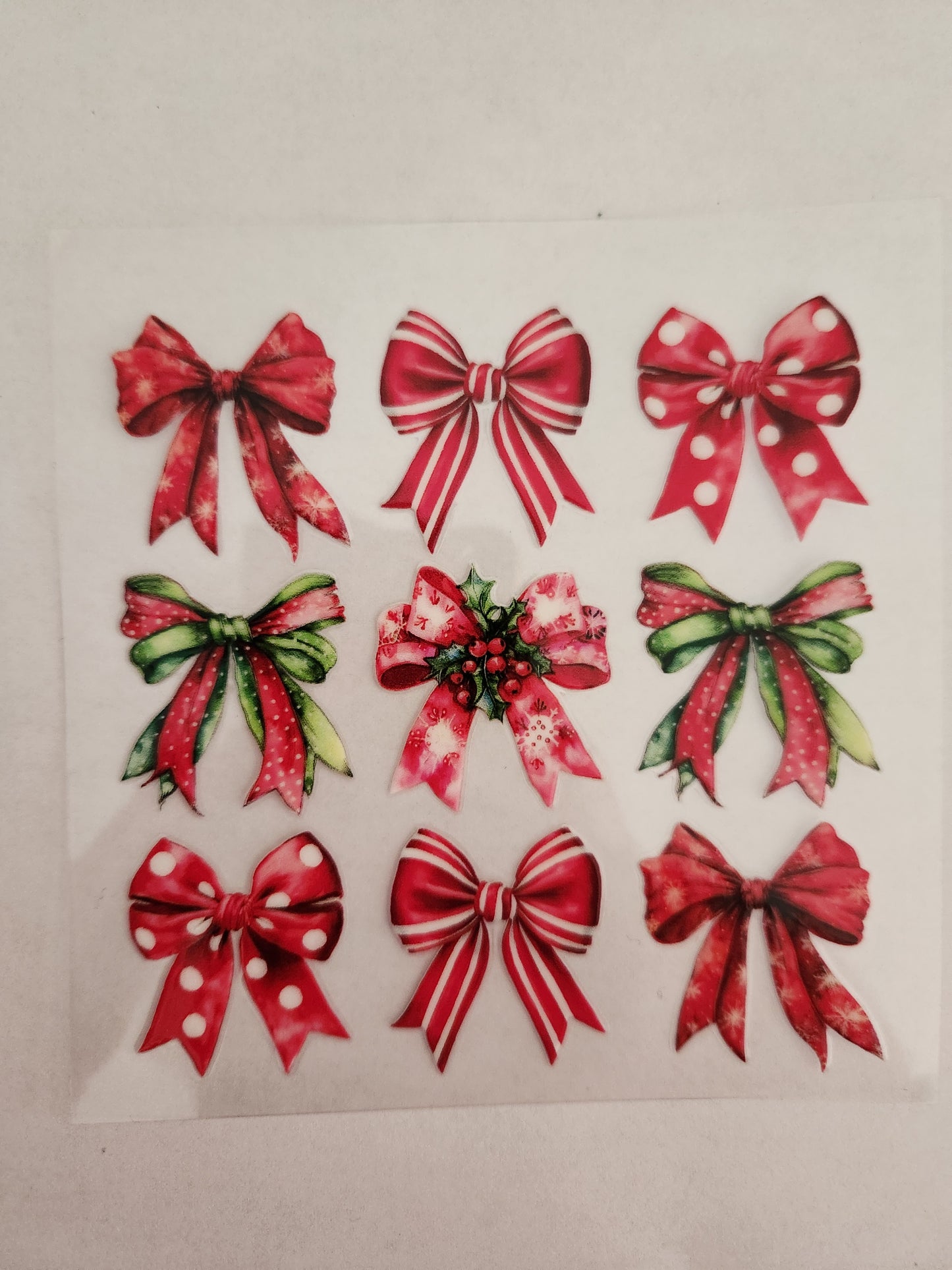 UVDTF DecalCup Wrap- Holiday Bows