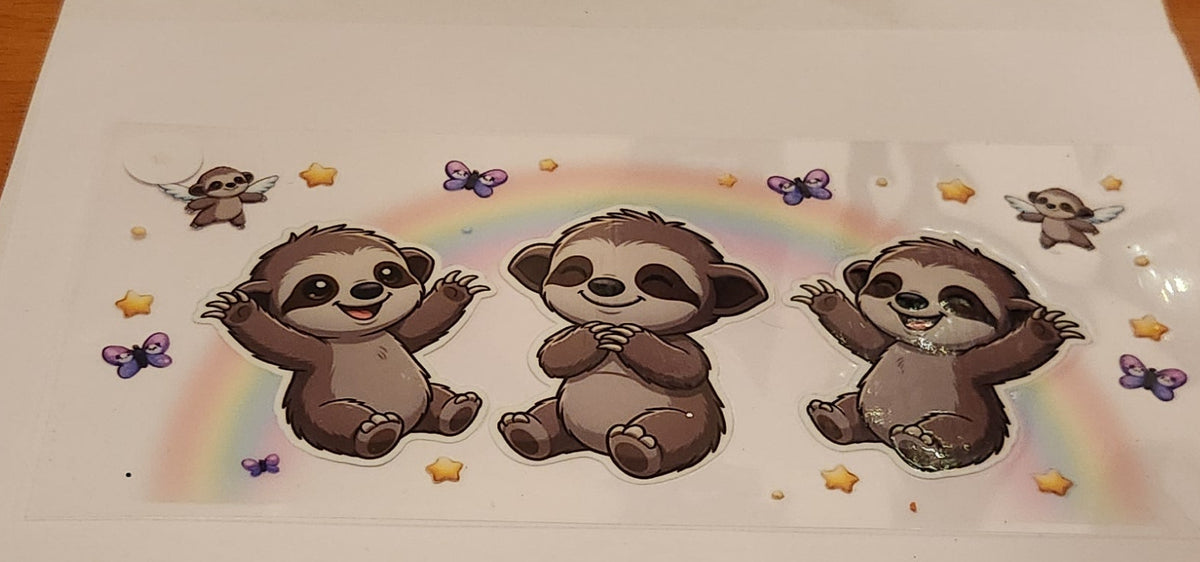 UVDTF 16oz Cup Wrap- Baby Sloth