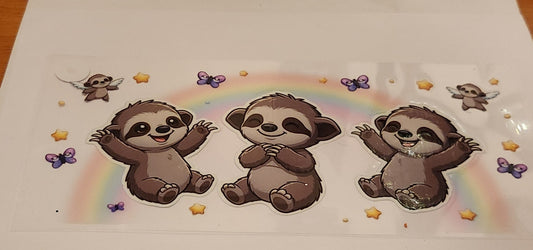 UVDTF 16oz Cup Wrap- Baby Sloth