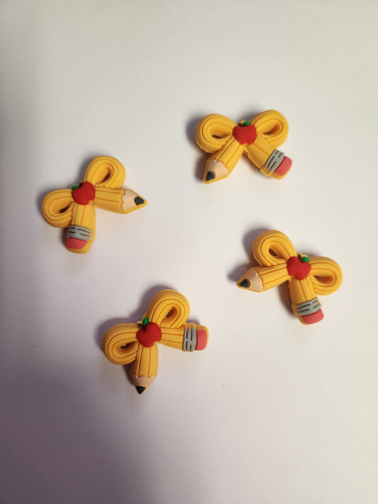 2D Silicone Focal- Pencil Bows (Teacher)