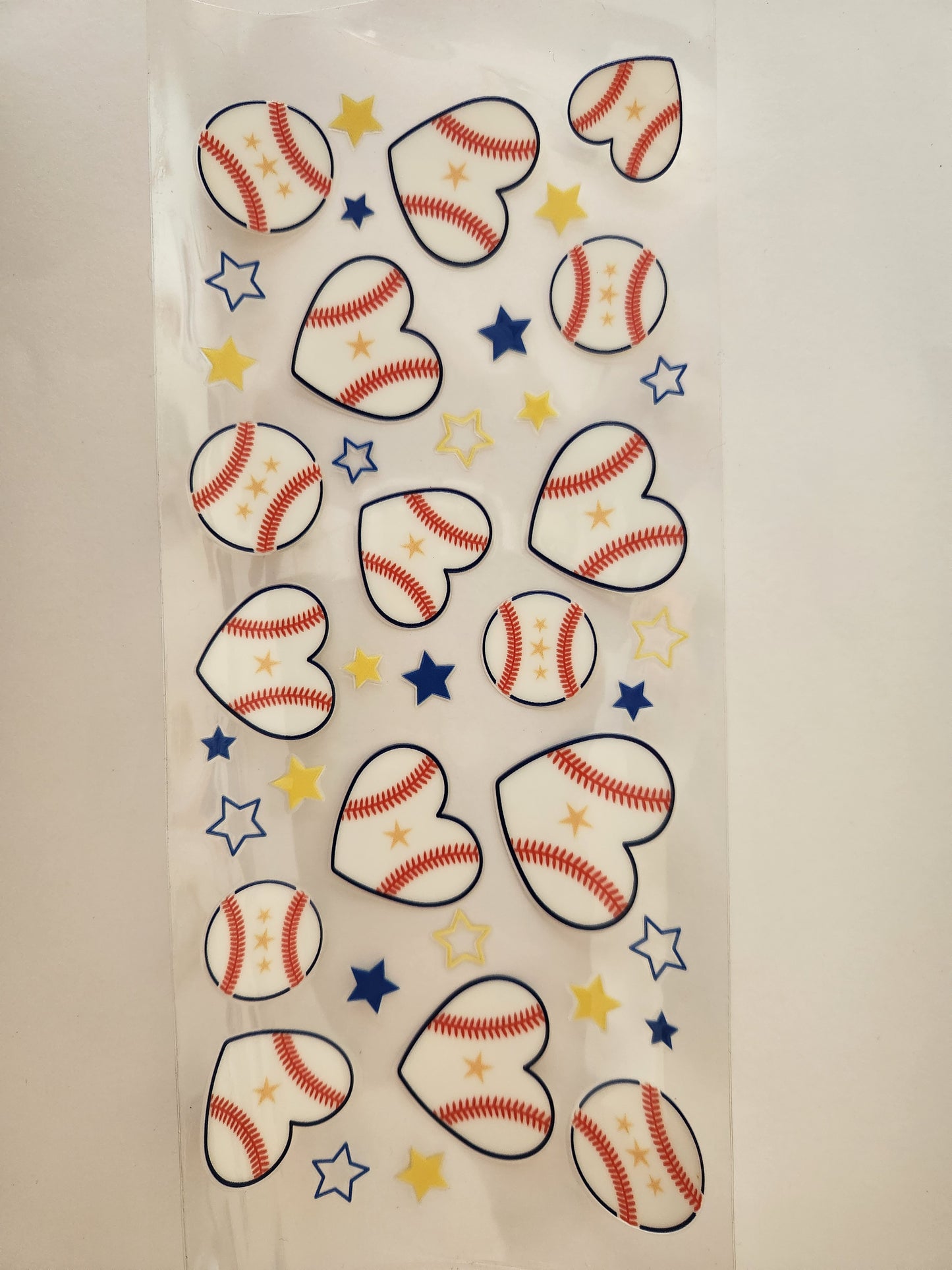 Cup Wrap- Baseball Hearts