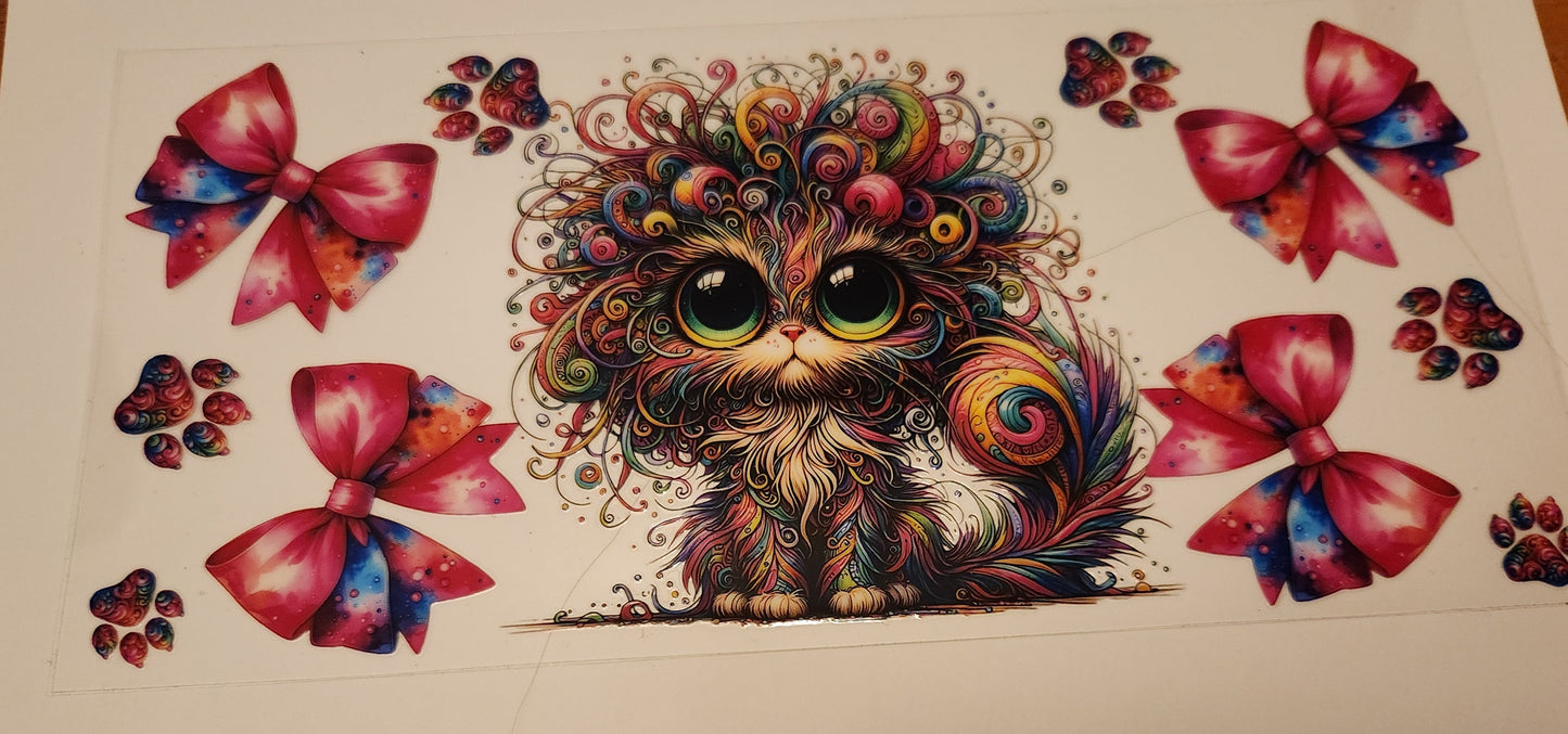 UVDTF Wrap 16oz- Scruffy Cat