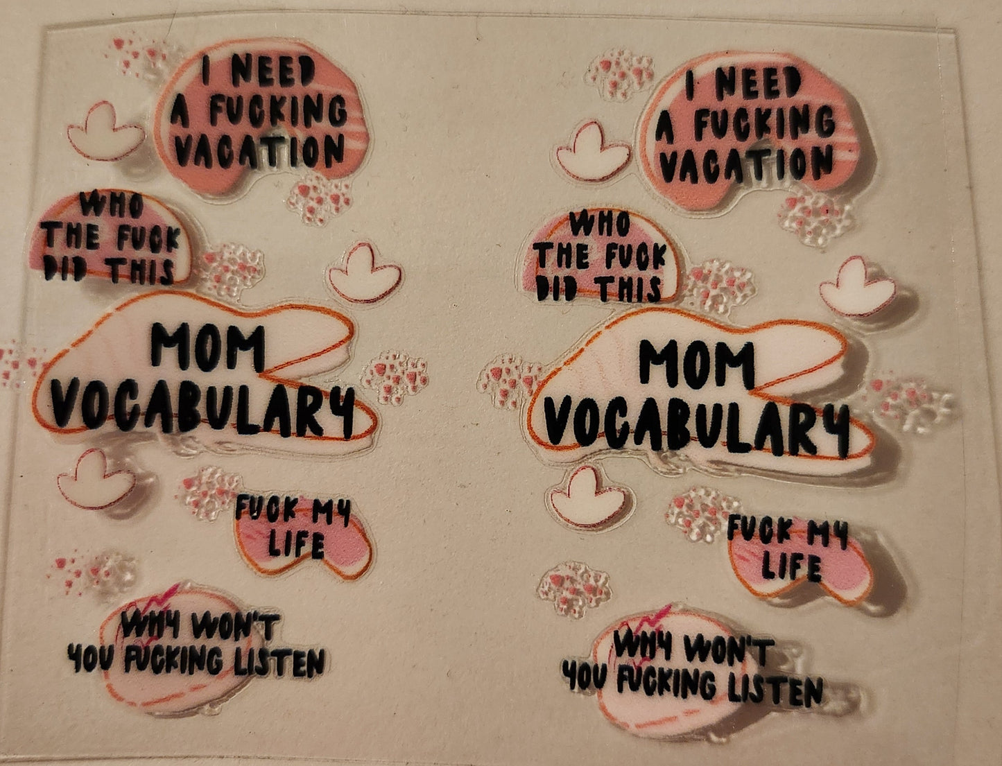 UVDTF Hotel Keychain (Single) - Mom Vocabulary