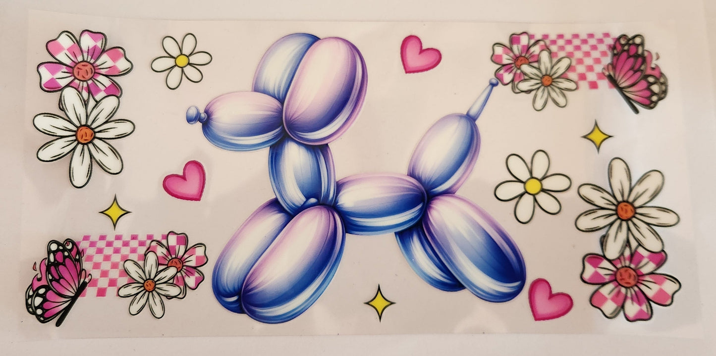 UVDTF 16oz Wrap- Blurple Balloon Dog