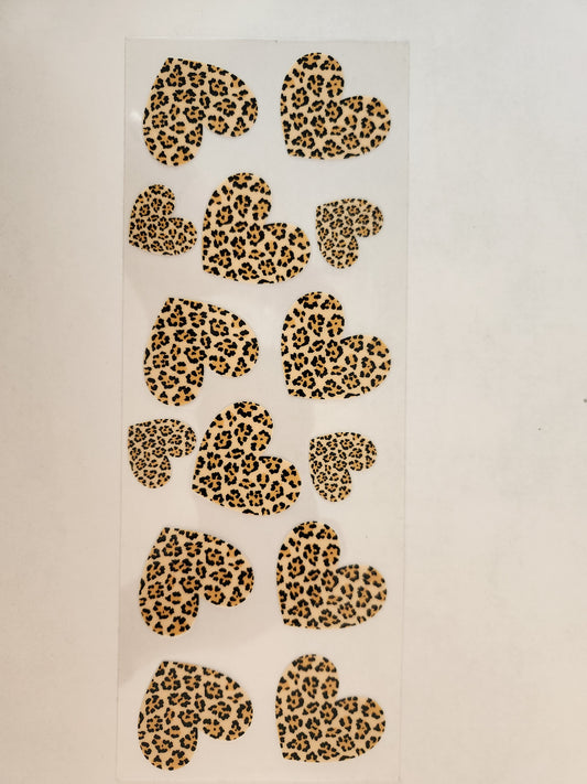 Cup Wrap- 11oz leopard Heart