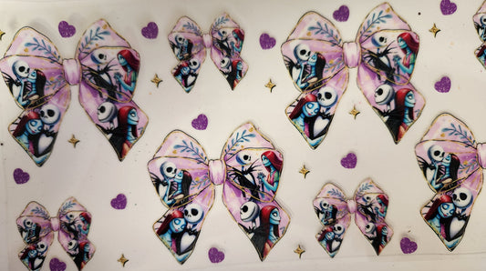 UVDTF 16oz Wrap- Jack & Sally Bows