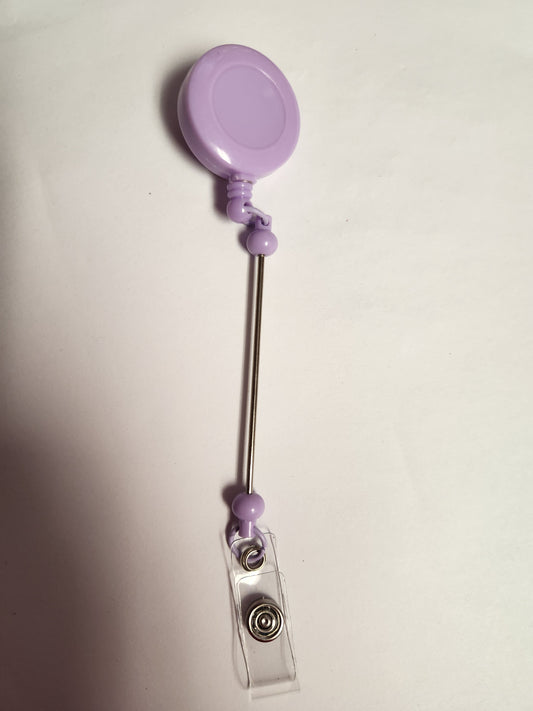 Beadable Badge Reel Blanks- Lavender
