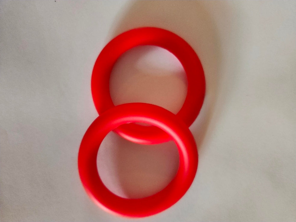 65mm Silicone Rings- Red