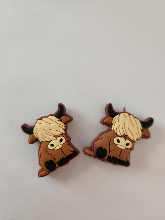 2D Silicone Focal- Highland Cow