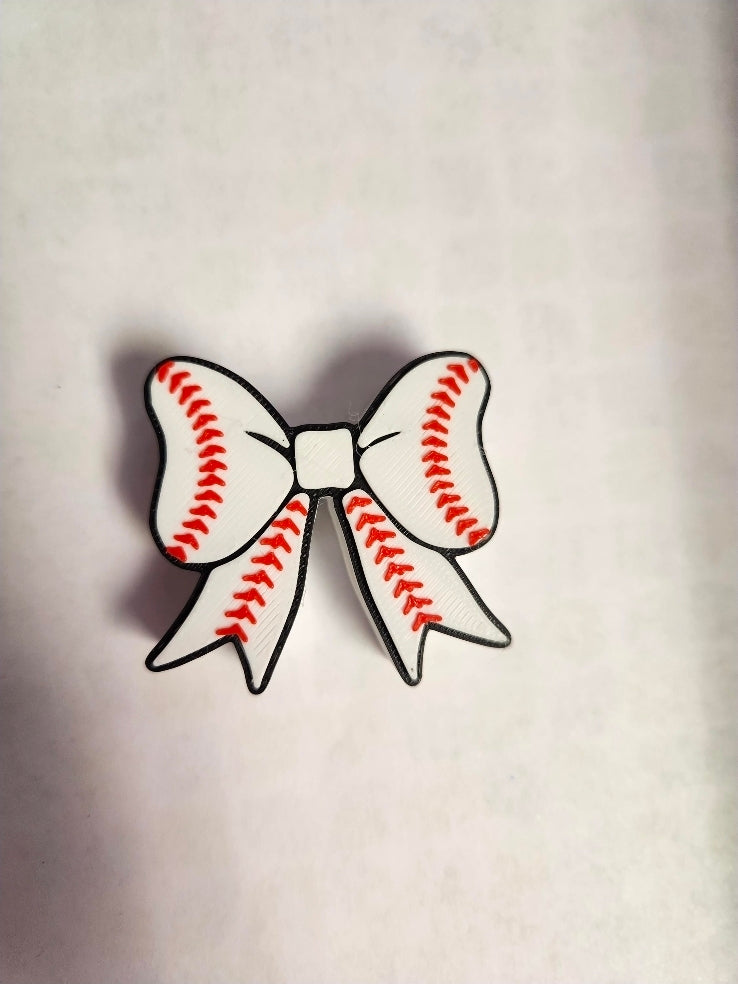 Straw Topper- 3D Printed Baseball Bow Straw Topper (Copy)