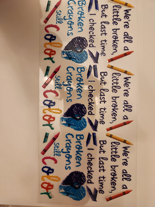 Cup Wrap- Broken Crayons