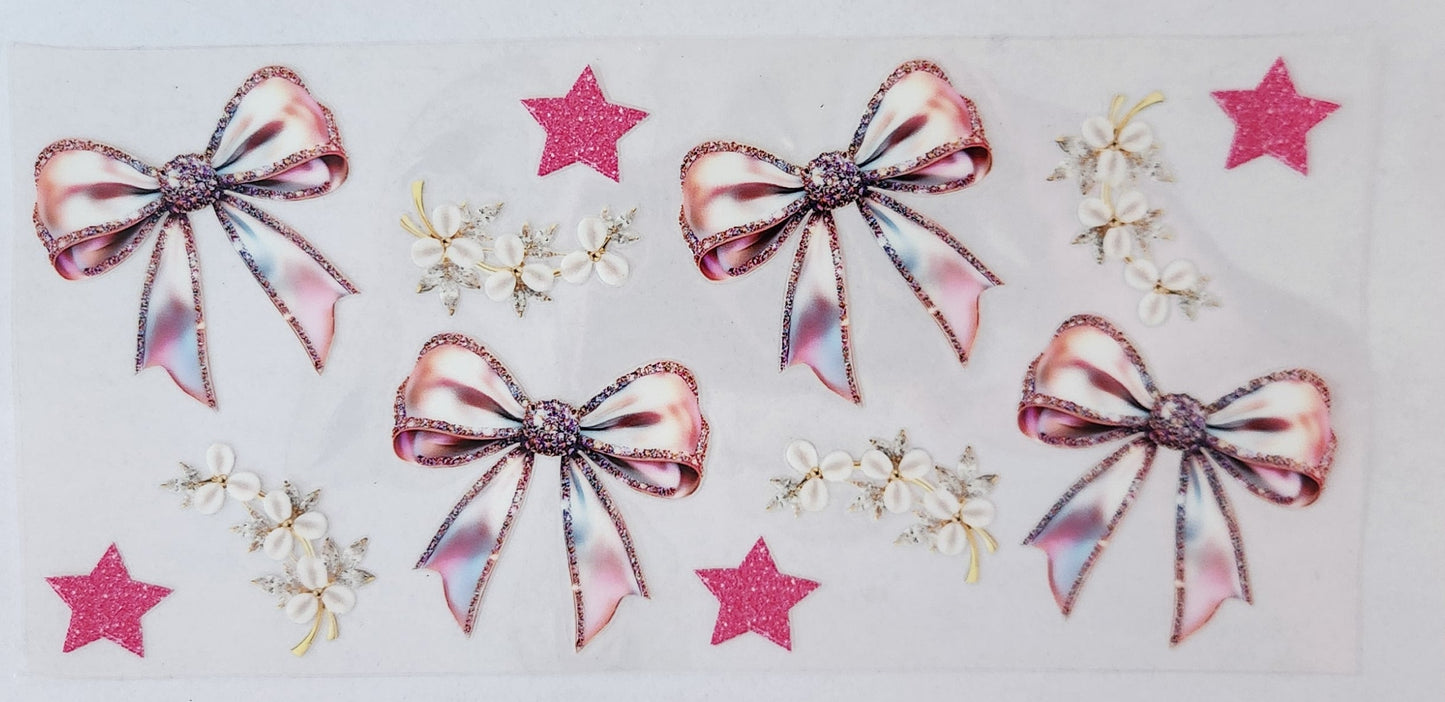 UVDTF Wrap 16oz- Bows & Stars
