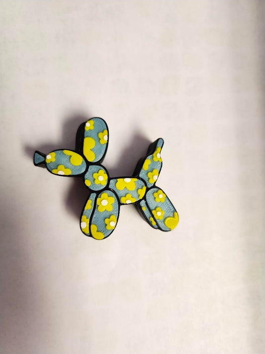 Straw Topper- 3D Printed Floral Balloon Dog Straw Topper