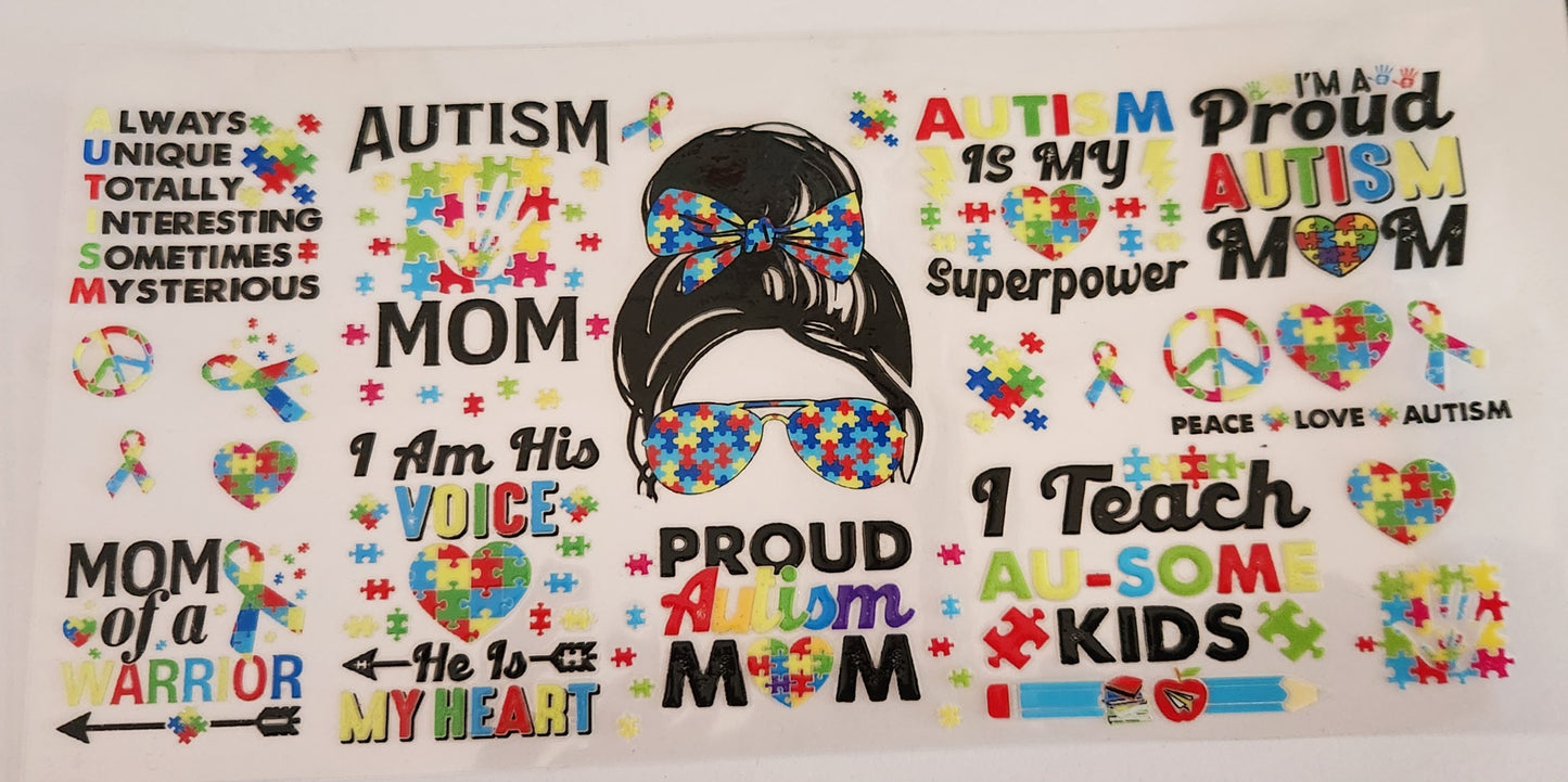 UVDTF 16oz Wrap- Autisim Mom
