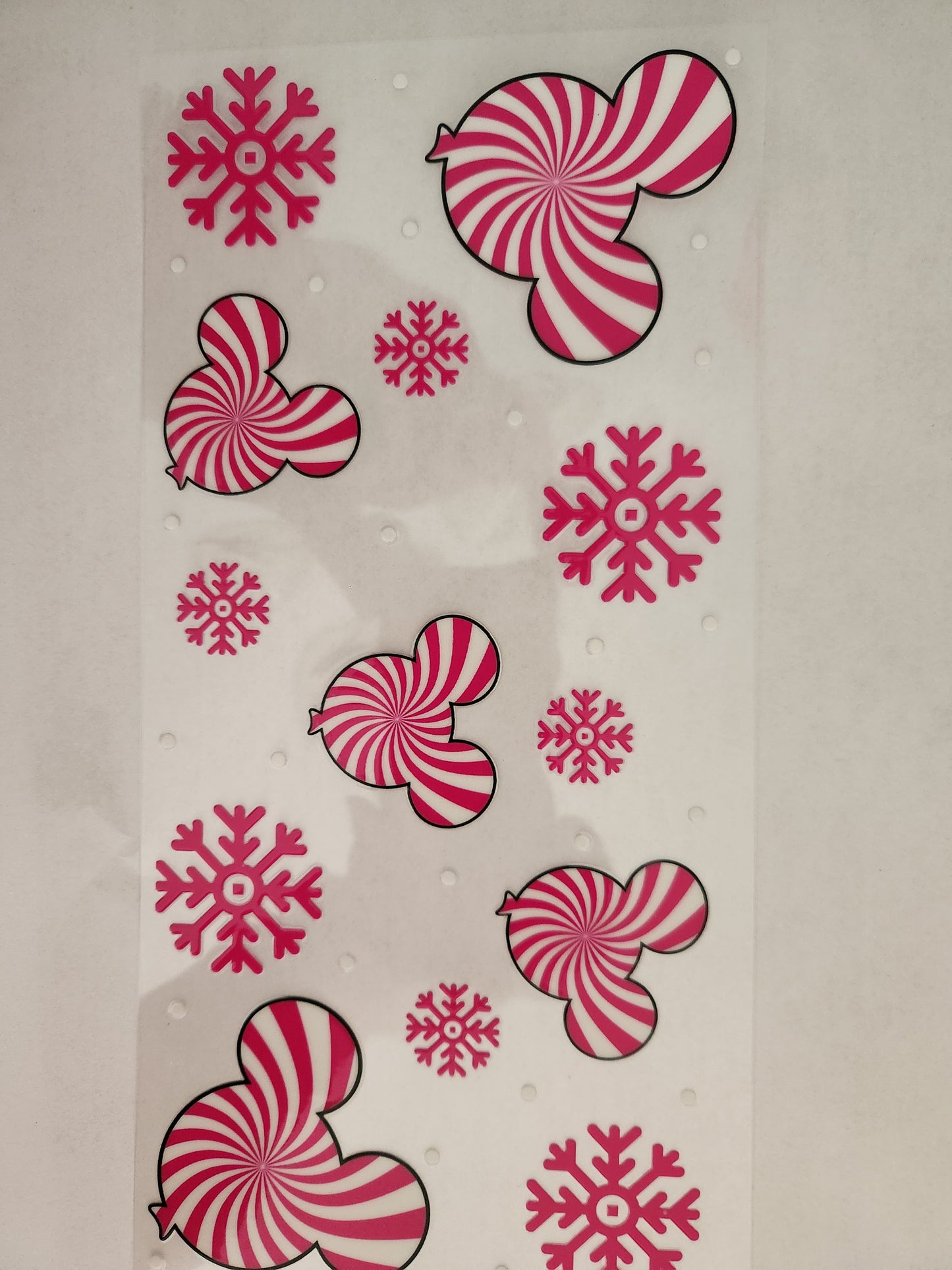 UVDTF 16oz Cup Wrap- Peppermint Mouse Ears