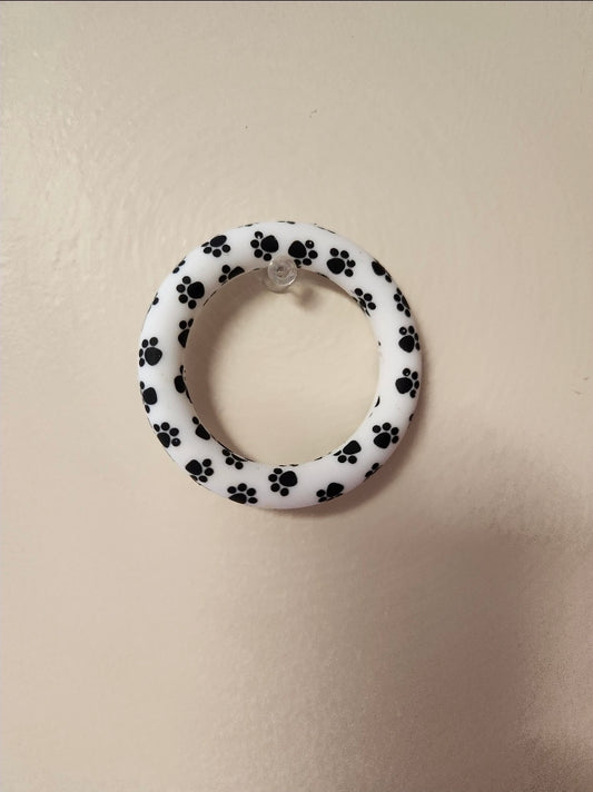 65mm Silicone Rings- Paw Print