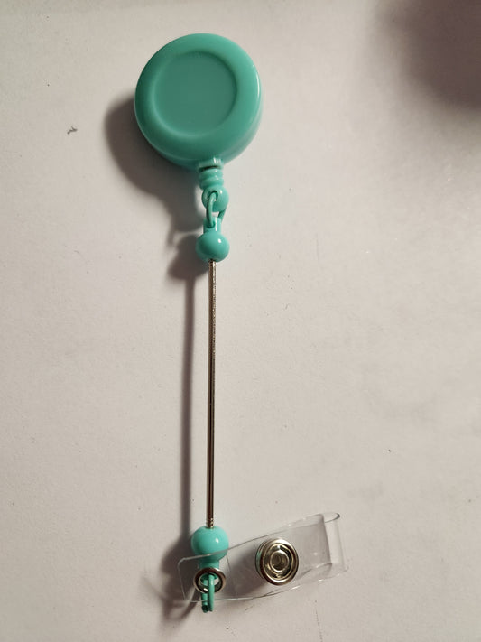 Beadable Badge Reel Blanks- Mint Green