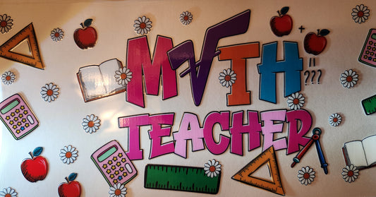 UVDTF Wrap- 16oz Math Teacher