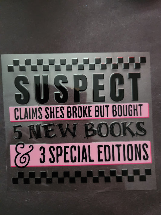 Cup Wrap- Suspect & Books