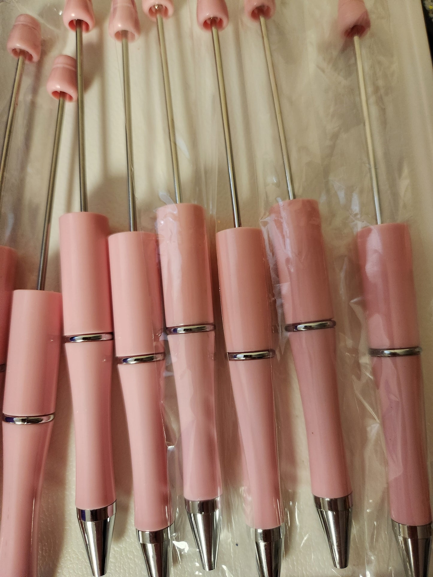 Beadable Pen Blanks- Light Pink