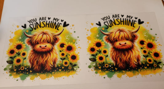 UVDTF Decal- Sunshine Cow