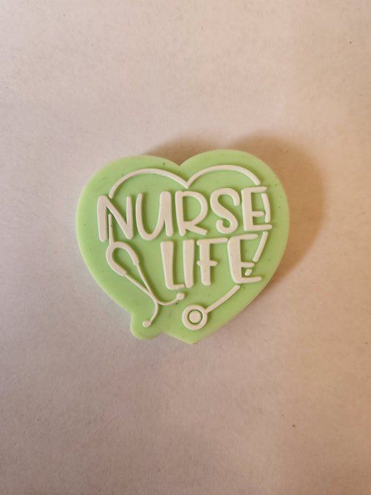 2D Silicone Focal- Nurse Life (Mint)