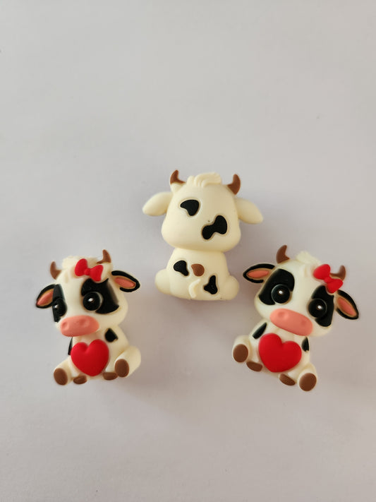 3D Silicone Focal- Heart Cow