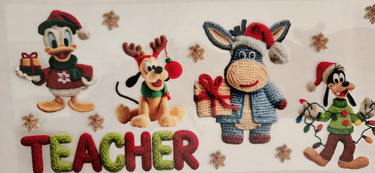 UVDTF 16oz Cup Wrap- Christmas Teacher