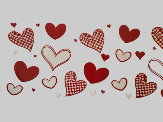 UVDTF Wrap- Red Hearts