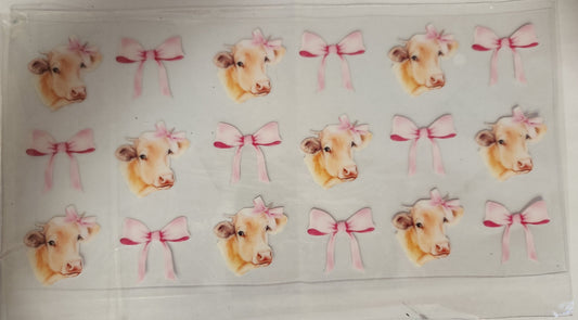 UVDTF 16oz Wrap- Cows & Bows
