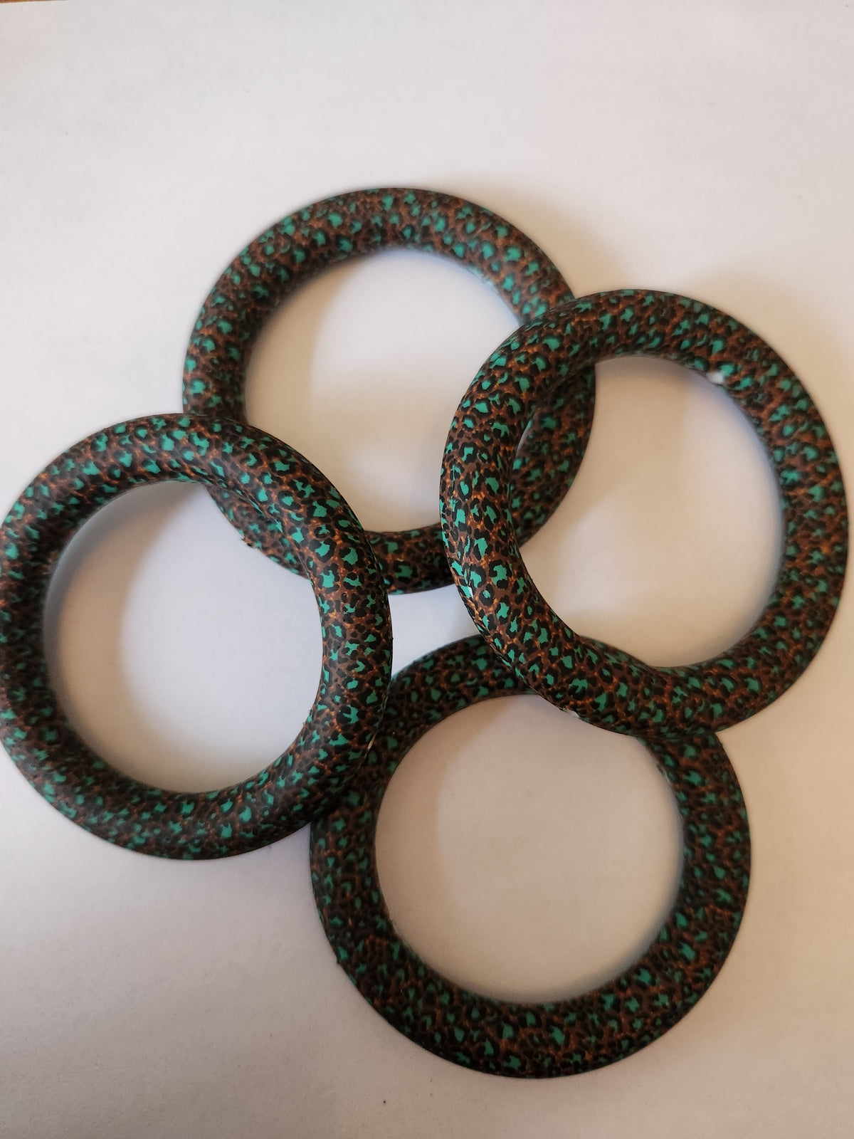 65mm Silicone Rings- Leopard Print