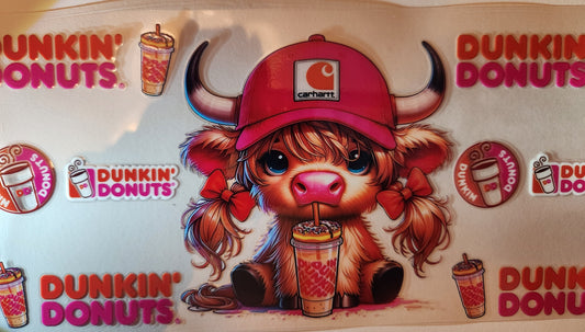 UVDTF Wrap- 16oz Dunkie Cow