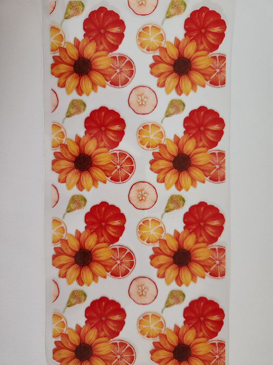 Cup Wrap- Fall Flowers