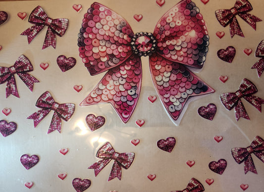 UVDTF Wrap- 40oz Glitz Bow