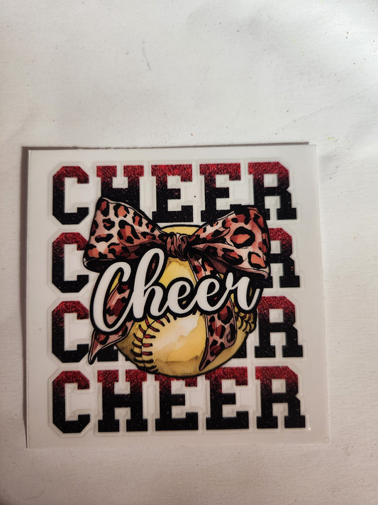 UVDTF Decal- Softball Cheer