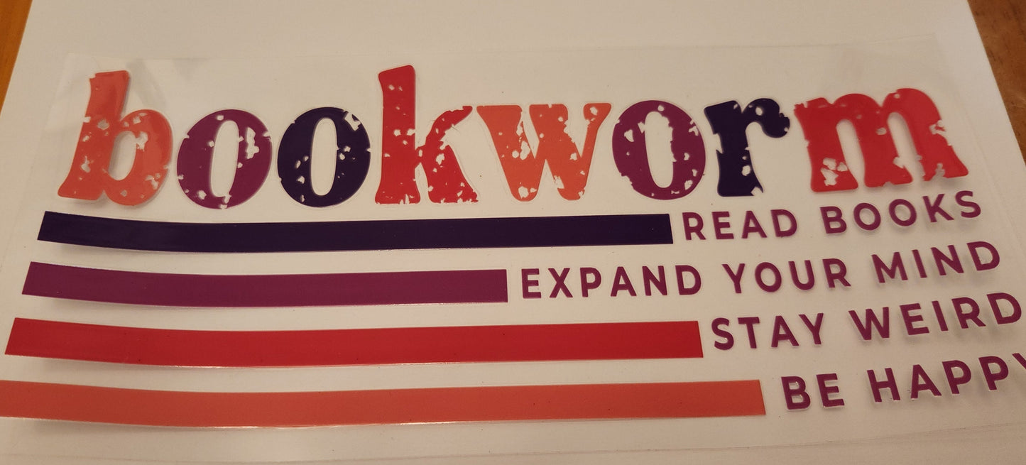 UVDTF Decal- Bookworm