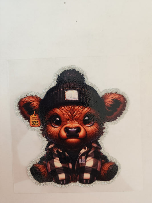 Cup Wrap- Glitter Cow